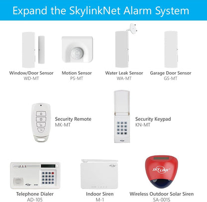 SKYLINK SK-250 Deluxe Connected Wireless Security Alarm Automation System with Camera Compatible with iOS, Android, Echo Alexa, Google Home and IFTTT and No Monthly Fees, 1 Count (Pack of 1), White