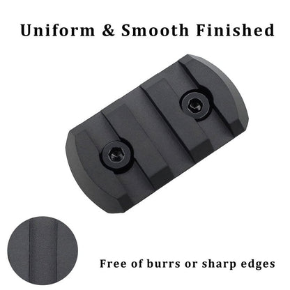 Ficero Mlok Picatinny Rail Aluminum Section Accessory, 3 Slots (2 Pack)