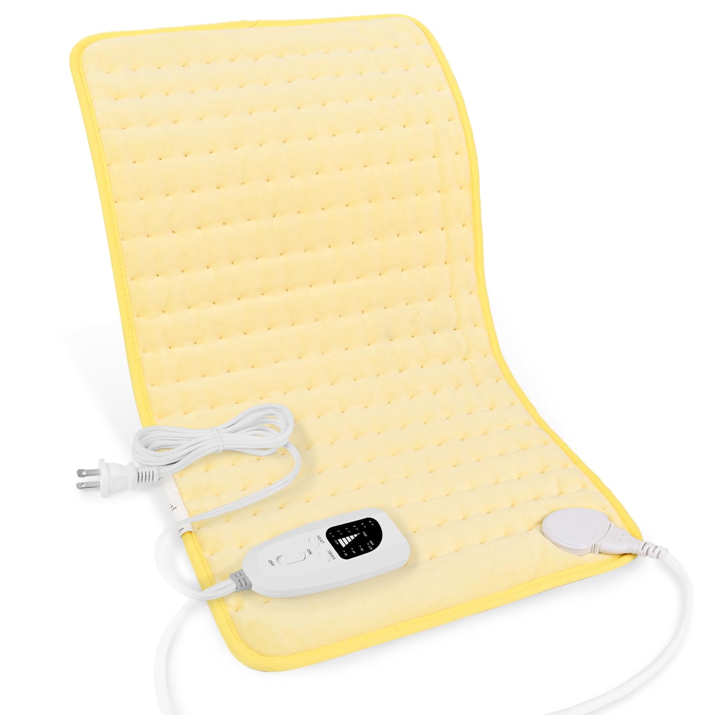 Heating Pad,Electric Heating Pads for Back,Neck,Abdomen,Moist Heating Pad for Shoulder,Knee,Arms,Legs,Dry/Moist Heat & Auto Shut Off,Birthday Gifts for Men and Women(Light Gray, 24''×12'')