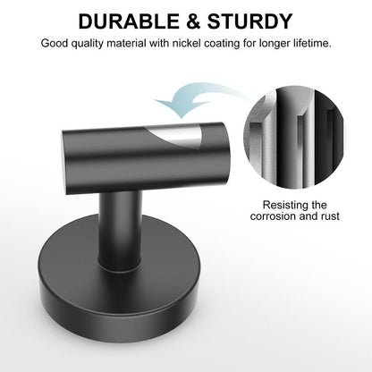 SetSail Towel Hooks for Bathrooms 4 Packs Screw-in Matte Black Bathroom Towel Hook Wall Mounted Stainless Steel Shower Towel Hooks for Coat Hanging, Drill Hole