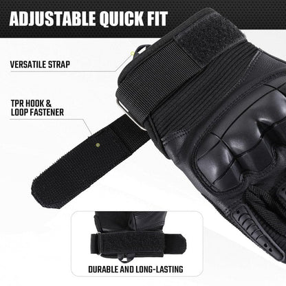 WTACTFUL Touch Screen Tactical Gloves for Men Airsoft Paintball Gear Motorcycle MTB Bike Cycling Cross-Country Motorbike ATV Hunting Hiking Riding Driving Work Outdoor Full Finger Gloves L Black