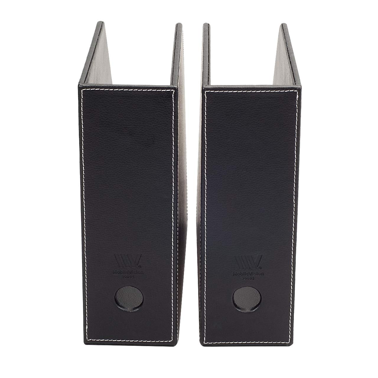 MobileVision Executive Leather Vertical File Folder Holder & Office Product Organizer, Store Files, Magazines, Notepads, Books and more, 2 Pack Combo Set