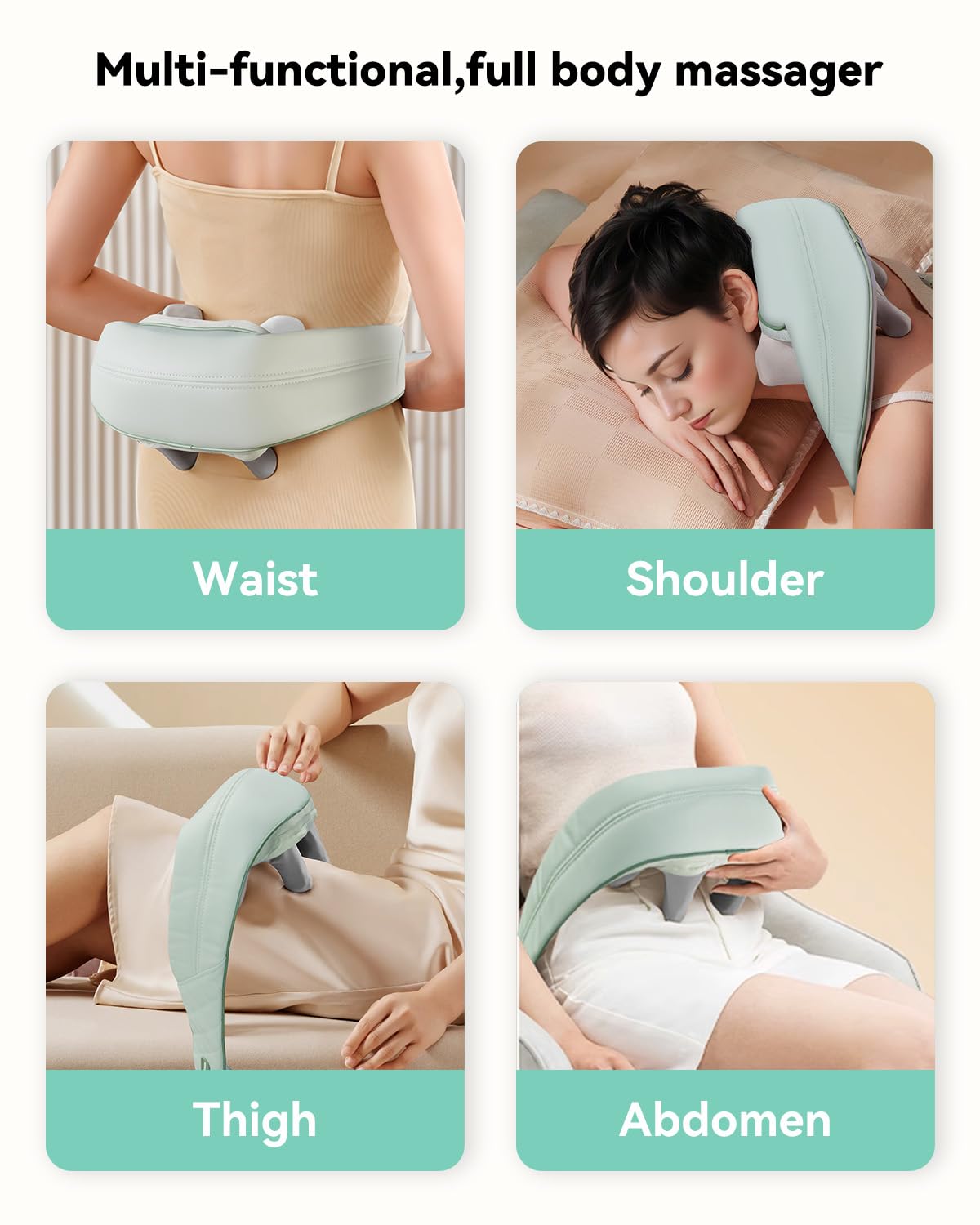 Snailax Neck Massager for Pain Relief Deep Tissue, Neck Massage with Heat, Cordless Massager for Back and Shoulder Pain, Deep Kneading Back Massager, Gift for Mom Dad