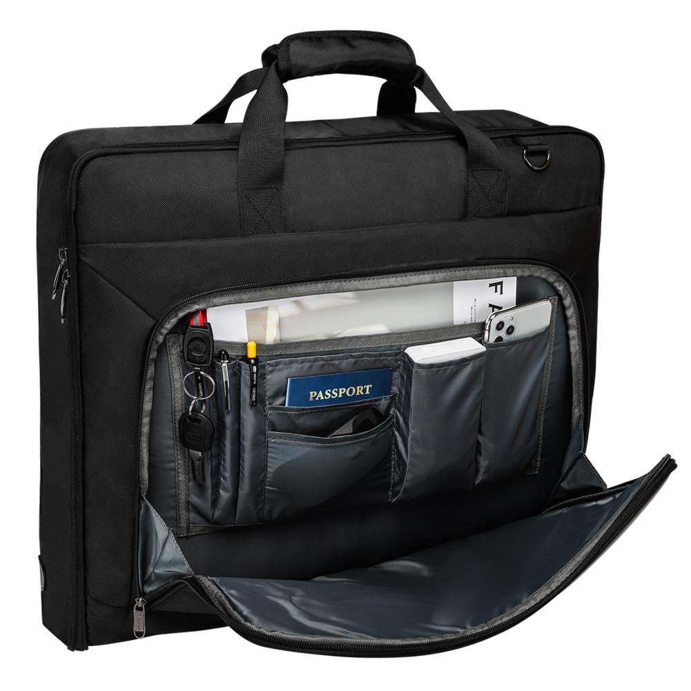 Modoker Carry On Garment Bags for Travel Hanging Clothes Suit Bag Luggage Organizer, Foldable Suit Carrier Gift for Men Women