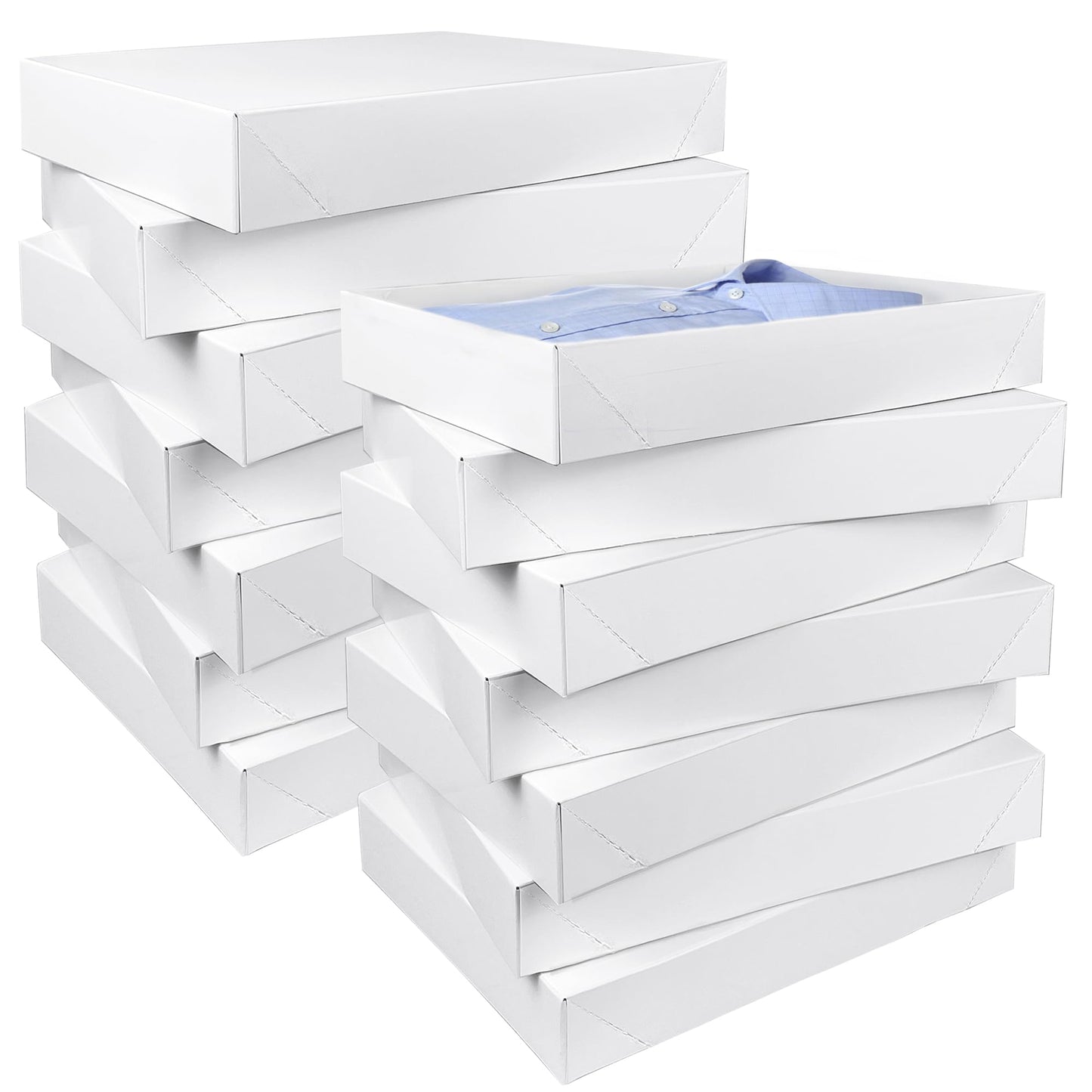MUMULULU 14 PCS White Gift Boxes with Lids Sizes 11'' x 7.48'' for Birthdays Graduations Christmas Weddings Baby Showers and More