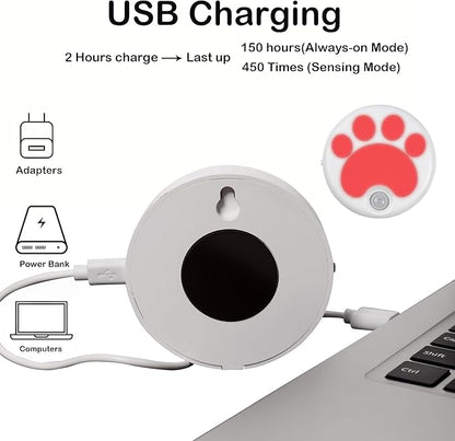 Attivolife Cat Paw Motion Sensor Night Light with Magnetic, USB Rechargeable & Cordless LED Lamp, Cute Kids Wall Light for Hallway, Bedroom, Nursery, Kitchen, Stairway
