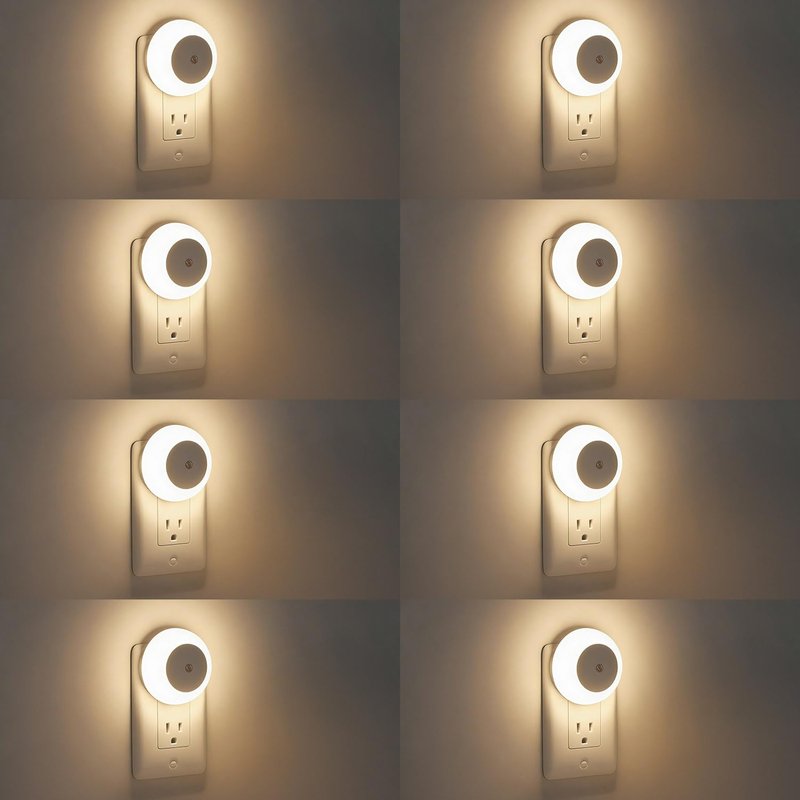 fesnne Night Light, Night Lights Plug into Wall, Dusk to Dawn Sensor Warm White Led Night Light 0.5W, 8 Pack Nightlight for Adults, Bedroom, Bathroom, Hallway, Kitchen