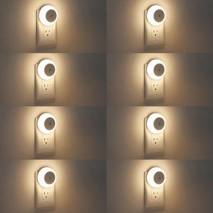 fesnne Night Light, Night Lights Plug into Wall, Dusk to Dawn Sensor Warm White Led Night Light 0.5W, 8 Pack Nightlight for Adults, Bedroom, Bathroom, Hallway, Kitchen