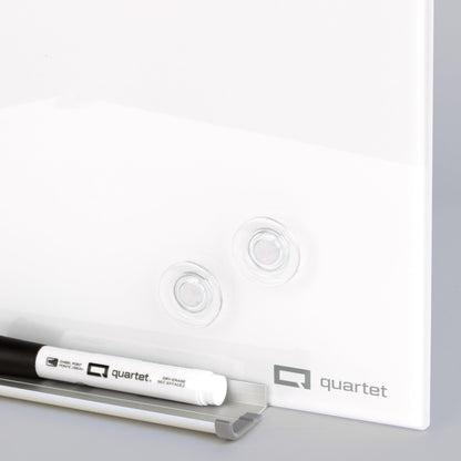 Quartet Strong Magnets, Glass Whiteboard, Dry Erase Board, Large, Clear Rare Earth Magnets, 6 Pack (85391)
