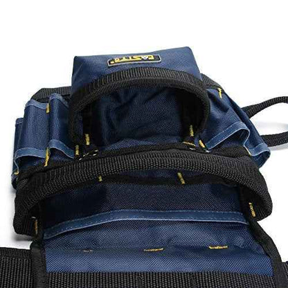 FASITE PTN012A 32-Pocket 2 Pouch Utility Multifunction Tool Belt Bag, Blue