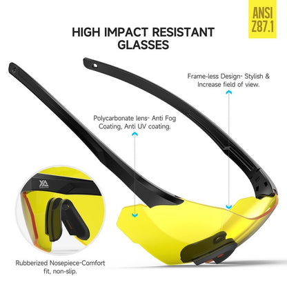 xaegistac Safety Glasses-Anti Fog Shooting Glasses, Wide field of View, Soft Nose Pad for Shooting, Hunting, Airsoft Outdoors
