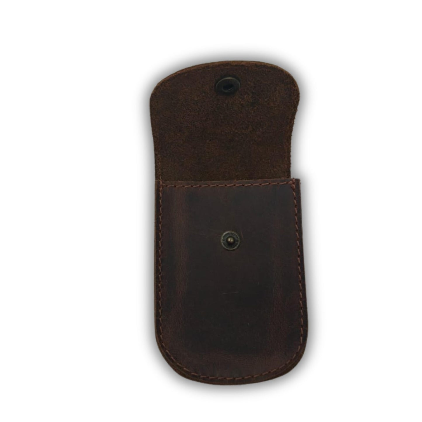 PavinCrafter Leather Belt Holster Pouch – Handmade EDC Waist Bag for Coins, Mini Wallet, Tools, Headphones – Full Grain Leather Utility Pouch for Men (Dark Brown)