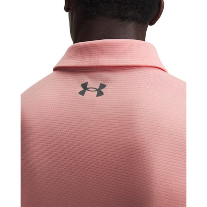Under Armour Men's Tech Golf Polo, (603) Posh Pink / / Pitch Gray, XX-Large