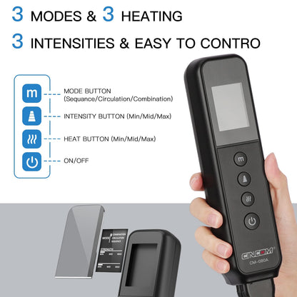 CINCOM Leg Massager with Heat and Compression, Air Compression Leg Massager for Circulation and Pain Relief Muscles Relaxation Gifts FSA - HSA