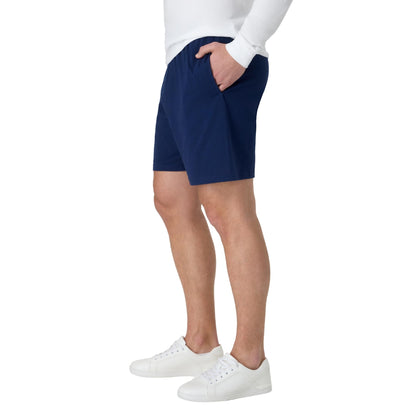 Hanes Men's Jersey Pocket Short, Navy, Medium