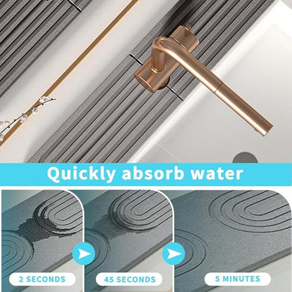 Diatomite kitchen sink splash guard behind faucet