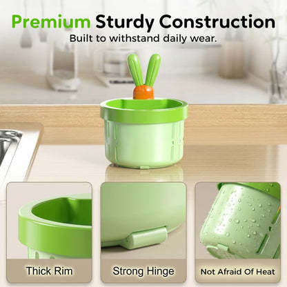 2 Pcs Cactus Sink Drain Strainer – Press-to-Dump Kitchen Sink Filter Basket, 3 Inch Food Residue Collector with One-Press Lifting Stopper, Multifunctional Waste Catcher for Home (Set A)