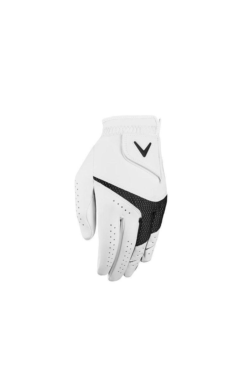 Callaway Golf Weather Spann Glove (Worn on Right Hand,White,Medium,Men's)