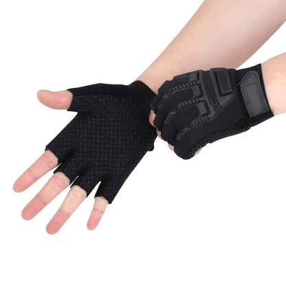 Biking Gloves Kids Boys Girls Cycling Exercise Half Finger Fingerless Gloves Child Motor Bike Riding Anti-Slip Weight Lifting Bikes Workout Climbing Bicycle Glove Gym Skate Glove