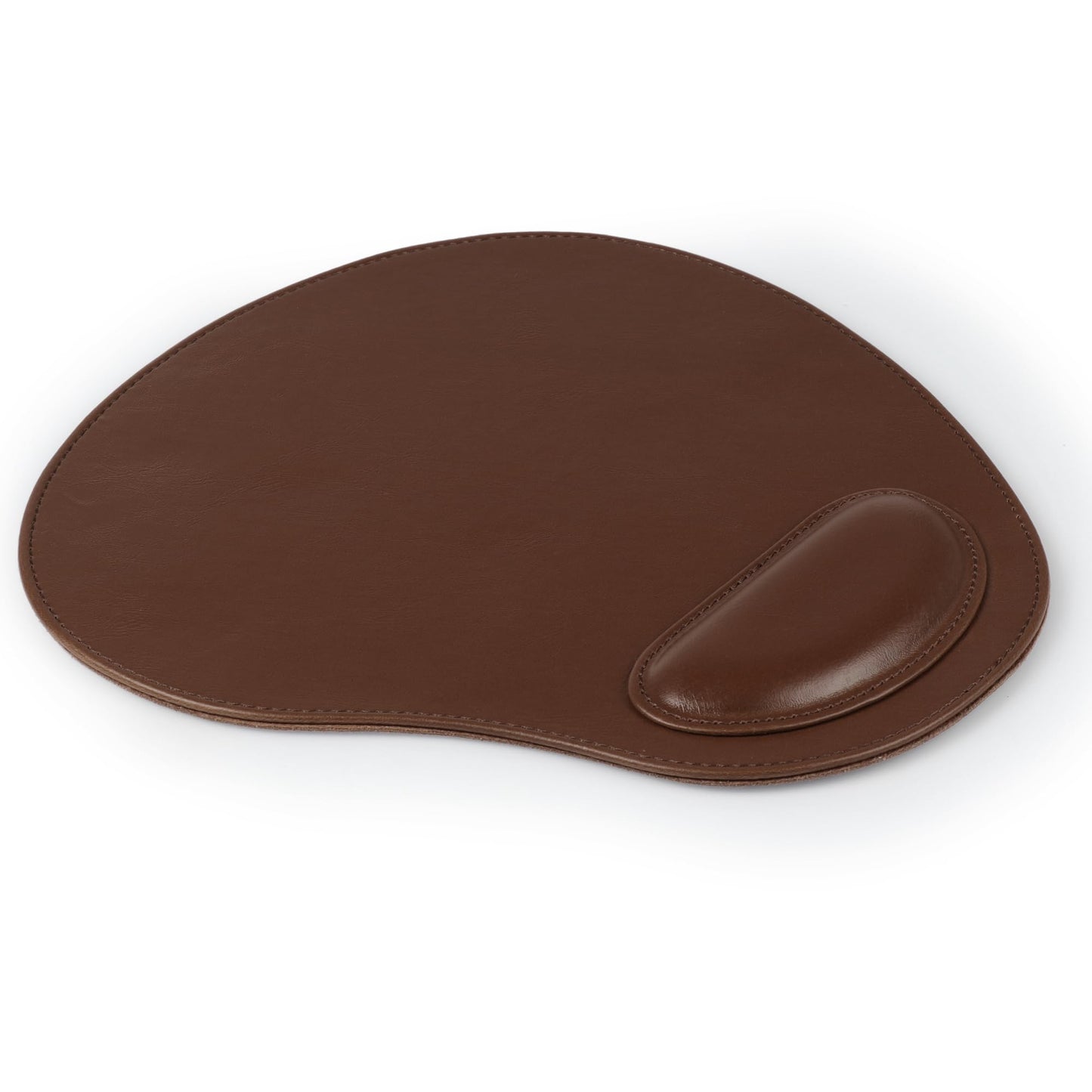 Londo PU Leather Oval Shape Non-Slip Mousepad with Wrist Rest Support, Waterproof Surface, Comfort Memory Foam, Light Ergonomic Design Mouse Pad for Laptop, Desktop
