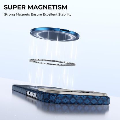 BENKS ArmorPop Magnetic Phone Grip & Stand for MagSafe, 360° Rotation Adjustable Phone Ring Holder for iPhone 17/16/15/14/13/12 Series, Durable Kevlar Design