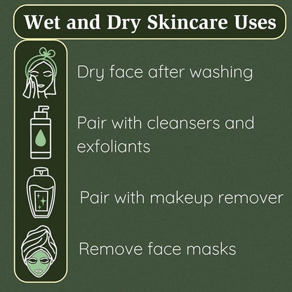 Clean Facial Towels for Sensitive Skin, 100% USDA Biobased Face Towels