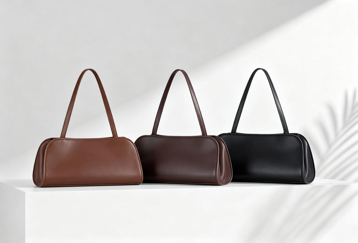 Quelis Small Leather Tote Bag，Clutch Purse with Shoulder Strap， Small Vegan Leather Handbag