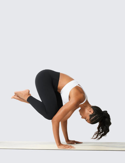 CRZ YOGA Butterlift Workout Leggings 25" - High Waisted Pilates Gym Athletic Womens Yoga Pants Buttery Soft Black Small