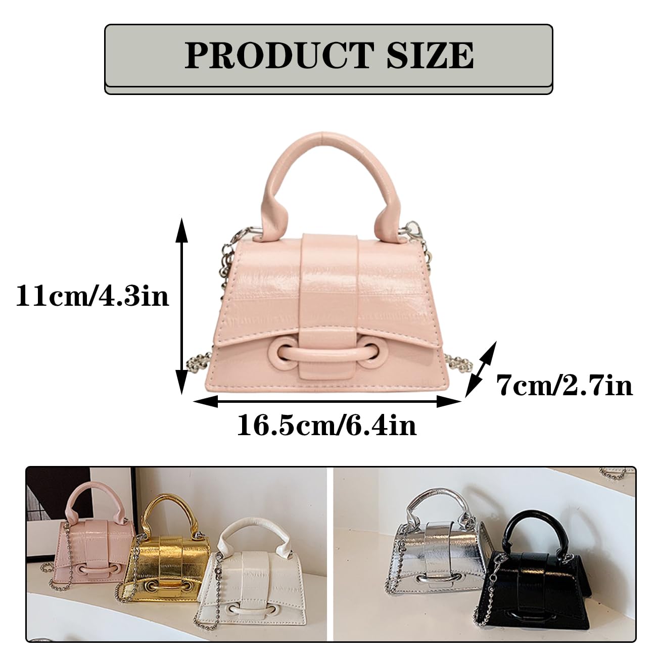 Mini Crossbody Bags Women's Y2K Purses Top Handle Crossbody Bag Clutch Shoulder Handbag for Cocktail Party Prom Wedding Pink