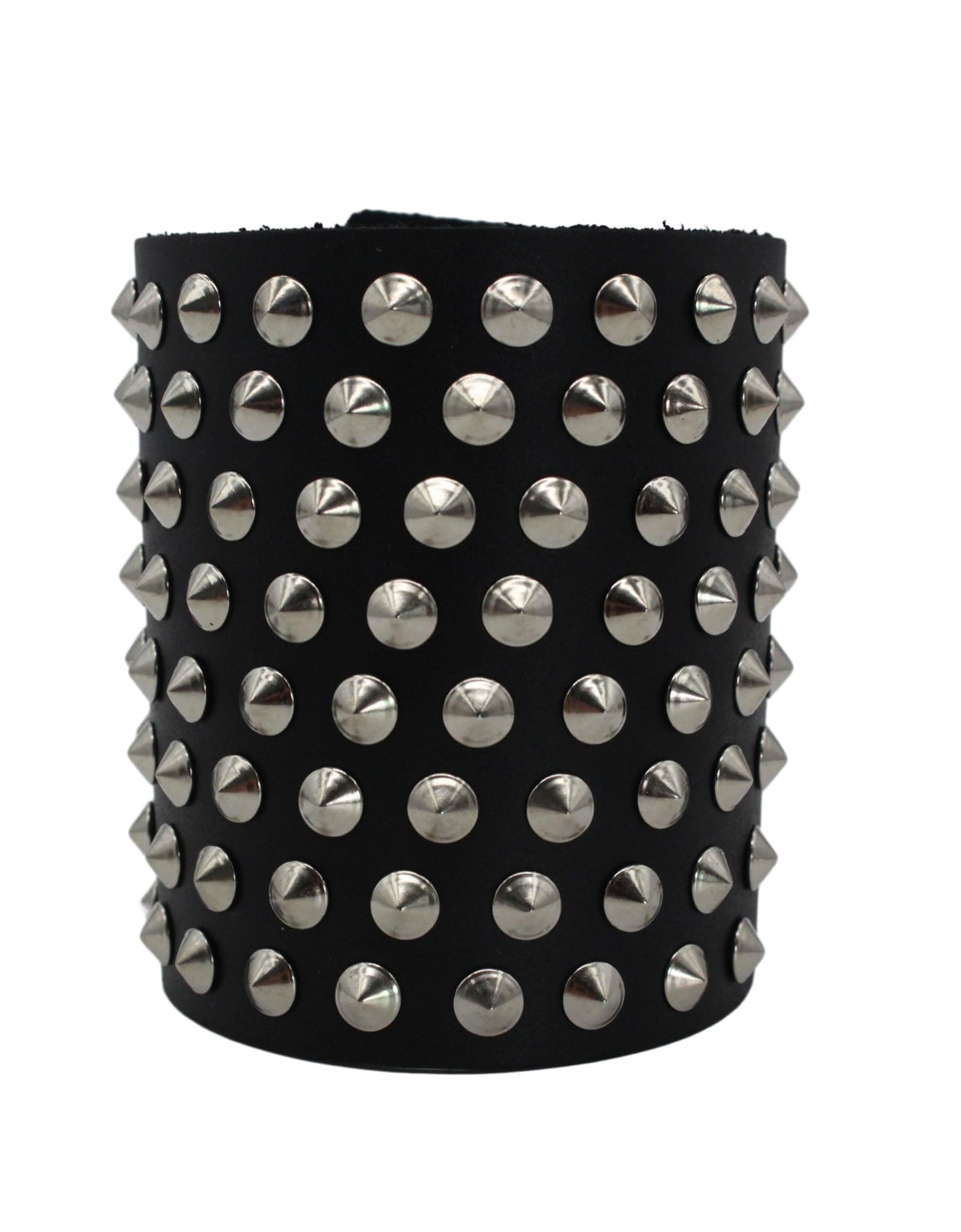 Scddboy Gothic Spike Studded Wrap Gauntlet Wristband for Men,Punk Leather Cuff Bracelet for Men