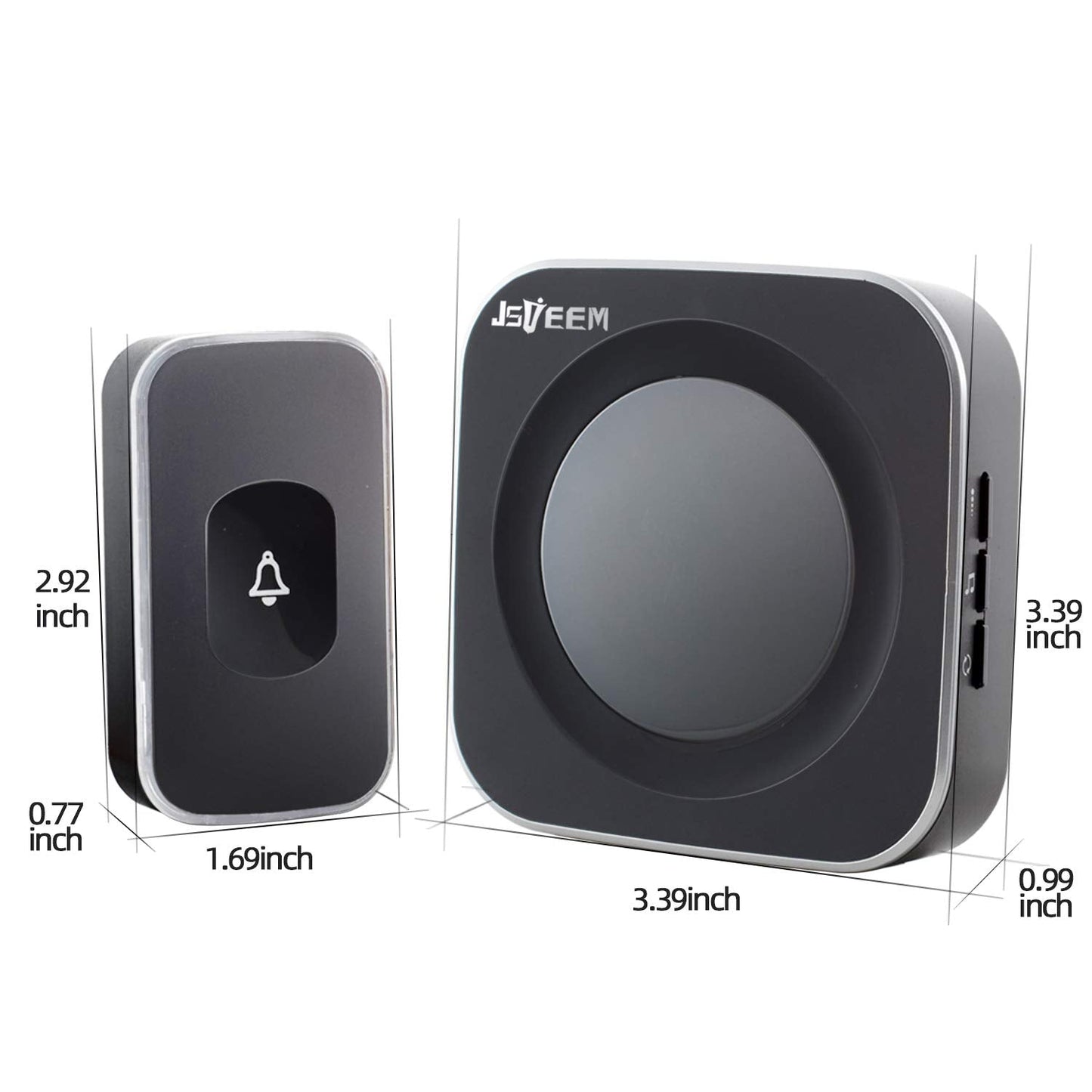 Wireless Doorbell 1200Ft Door Bells for Home with Flashing Light Hearing Impaired Door bell 1 Battery Button & 3 Plug in Receivers for Home Classroom Room Office