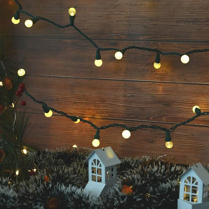 Globe String Lights, 70 LED Mix-Ball Fairy Lights Plug in UL Listed Christmas Tree Lights 19Ft Christmas Outdoor Indoor Fairy Lights for Bedroom Tree Patio Party Garden Wedding, Warm White