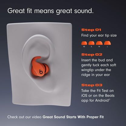 Beats - Powerbeats Fit - Wireless Noise-Cancelling Workout Earbuds with Ultimate Secure Fit with AppleCare+ (2 Years) - Jet Black
