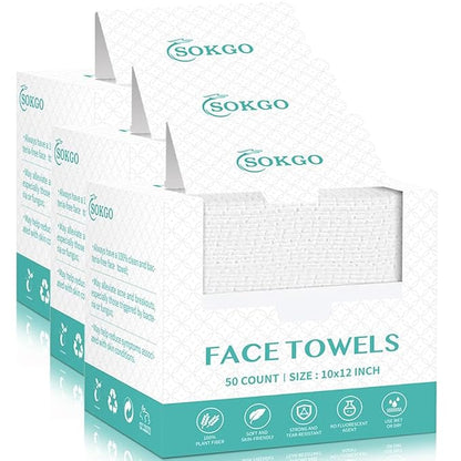 Disposable Face Towels, Facial Cleansing Cloths, Extra Soft Makeup Removing