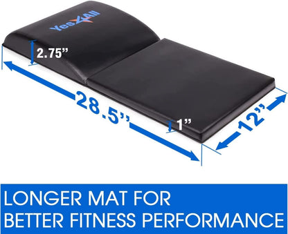 Yes4All Ab Exercise Mat Tailbone & No Tailbone, Foldable Abdominal Sit Up Support Pad, Abs Workout Equipment for Core Training and Lower Back