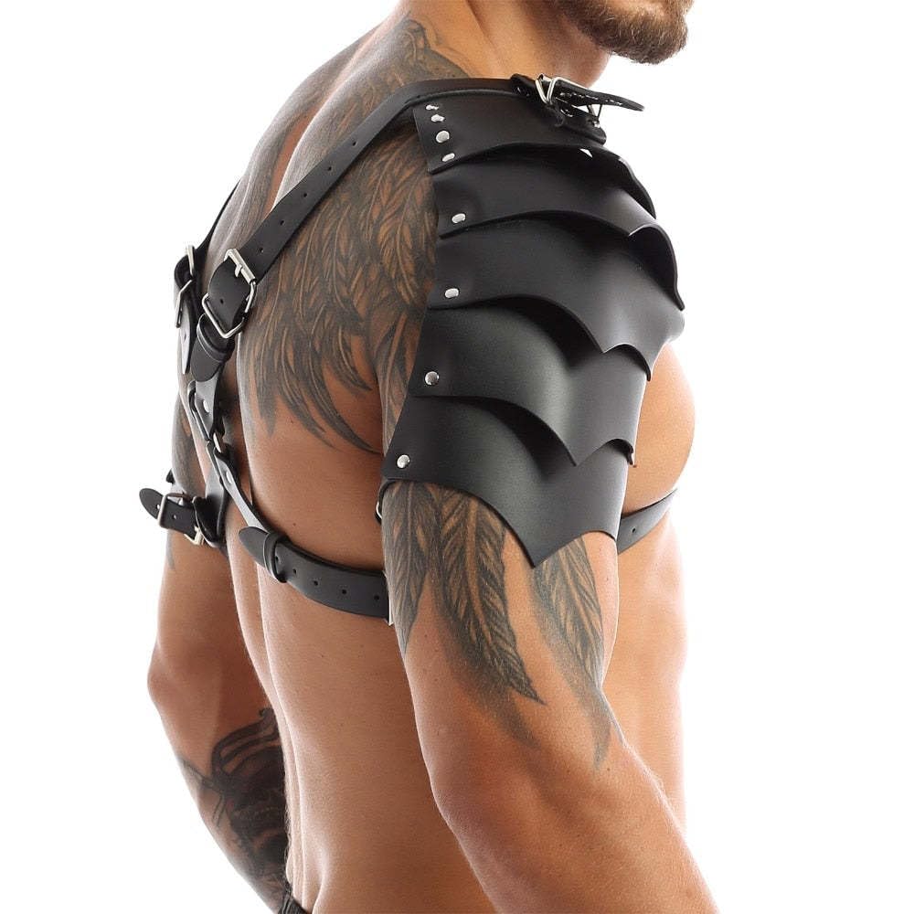 YEMYIQZ PU Leather Harness For Men Adjustable Buckle Body Chest Garter Belt Cosplay Nightclub Sexy Punk Chest Belt Clubwear