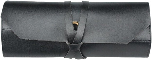 Militaria Stuffs Leather Tool roll up Pouch 10 Slot,Portable Wrench roll for Barbers,Woodworker,Painter, Chisel Tool, Workshop Storage, Woodworking Tools Organizer Full Grain Leather (Black)