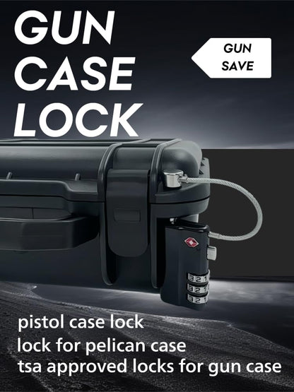 YOMOADD Professional TSA-Approved Gun Case Lock with Durable and Cut-Resistant Alloy Steel Shank — Secure Firearm Travel Case Lock for Gun Cases and Pistol Cases (1 Pack)