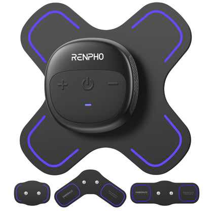 RENPHO Wireless TENS Unit Muscle Stimulator, Portable EMS Muscle Stimulator Machine, Rechargeable TENS Machine Muscle Relaxer for Back, Waist, Shoulders, Legs, 4 Gel Electrode Pads