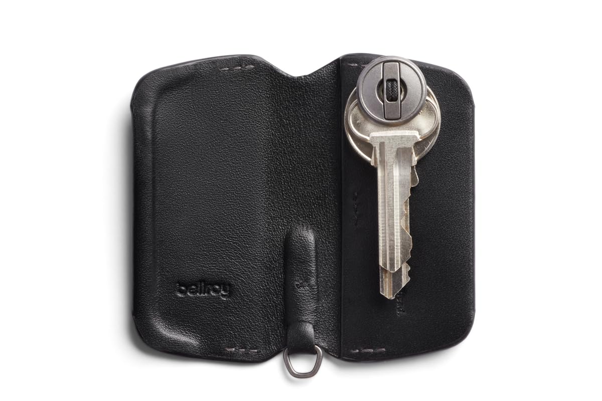 Bellroy Key Cover – Third Edition (Leather Key Holder, Holds 2 – 4 Keys) - Black