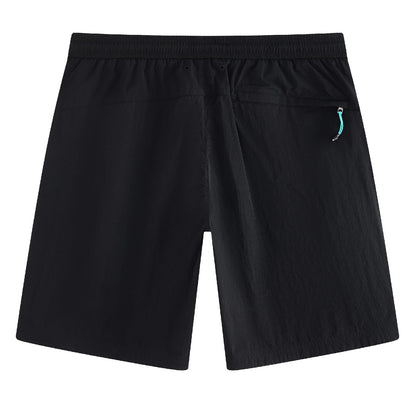maamgic Mens 7" Packable Swim Trunks Zipper Pocket Swimsuit Metallic Sheen