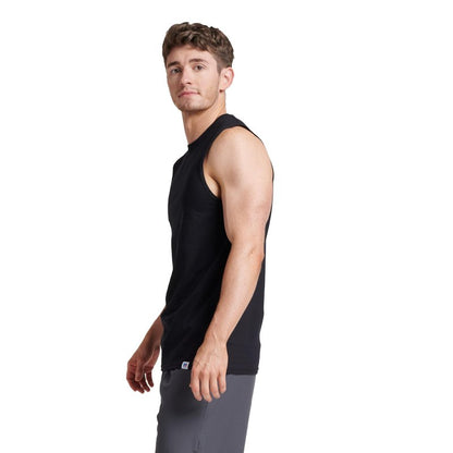 Russell Athletic Men's Cotton Performance Sleeveless Muscle T-Shirt,Black,X-Large