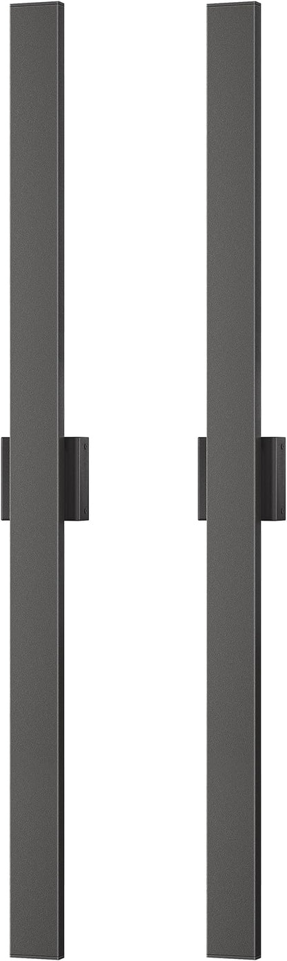 EDISHINE 47" LED Outdoor Wall Lights, 3CCT & 10%-100% Dimmable, IP65 Waterproof, Modern Exterior Lighting Fixtures, Linear Long Exterior Wall Light for House, Yard, 2 Pack, Black