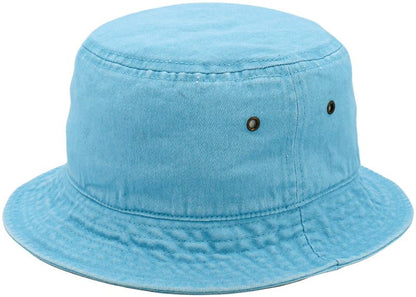 KBM-500 Washed Baby Blue S/M Unisex Washed Cotton Bucket Hat Summer Outdoor Cap