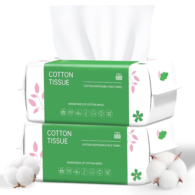Disposable Face Towel, for Washing Soft Cotton Dry Wipes Facial Cloths