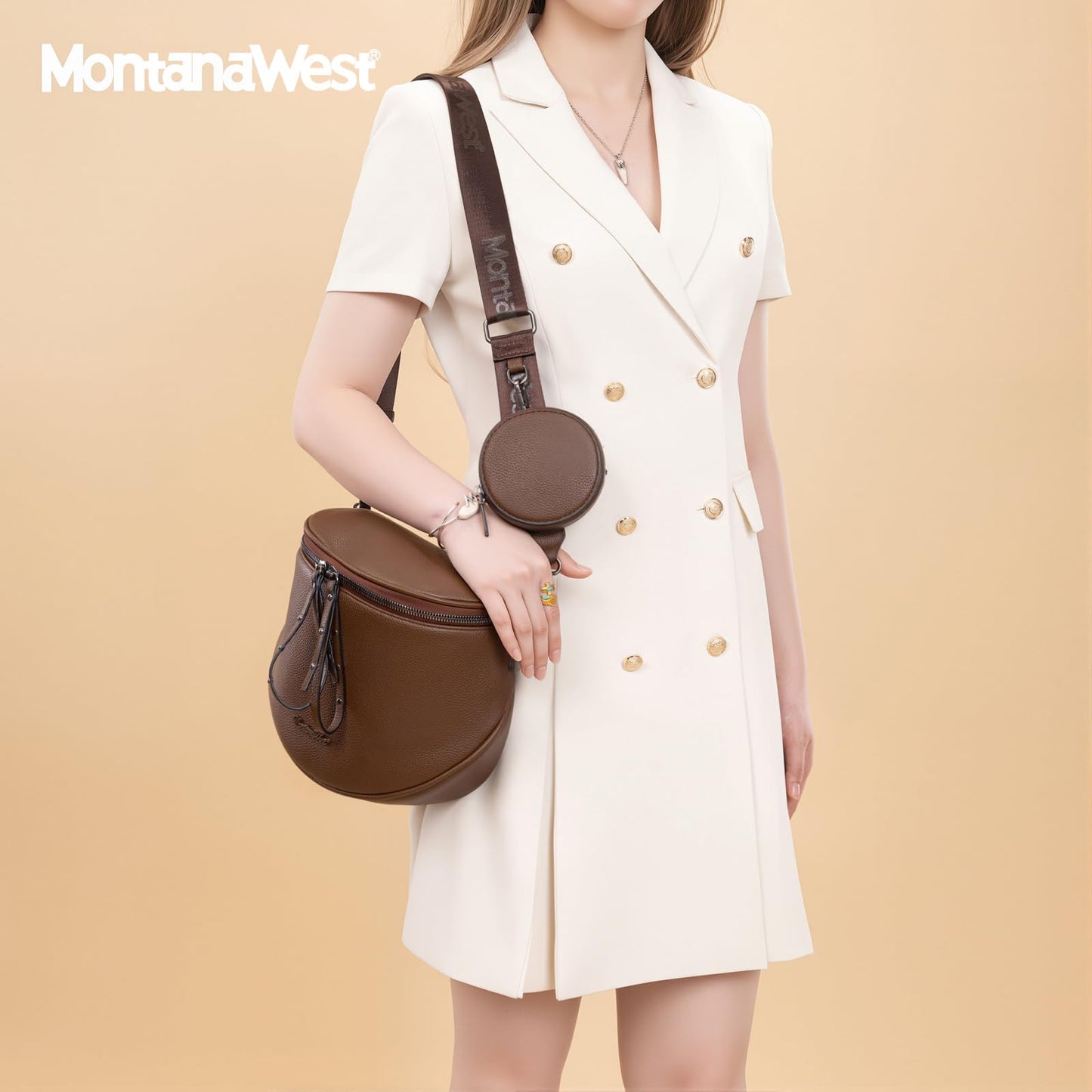 Montana West Crossbody Bags Bum Bag for Women Large Sling Bag with Adjustable Strap and Coin Purse, MWC-285CF