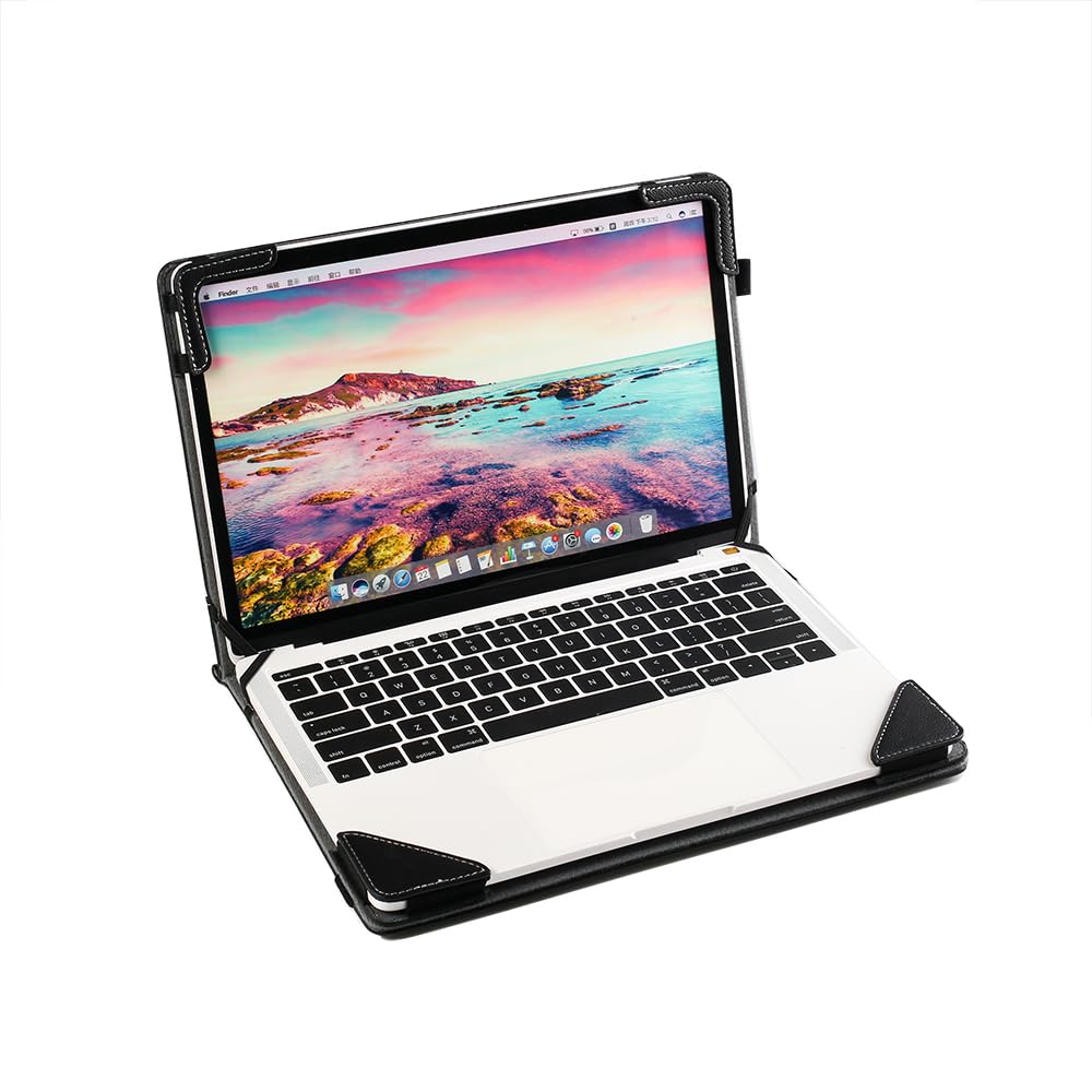 Berfea Laptop Case Cover Compatible with Dell Latitude 5502 5510 5520 5530 5511 5521 3511 Business Laptop 15.6 inch Notebook Sleeve PU Leather Stand Hard Protective Skin