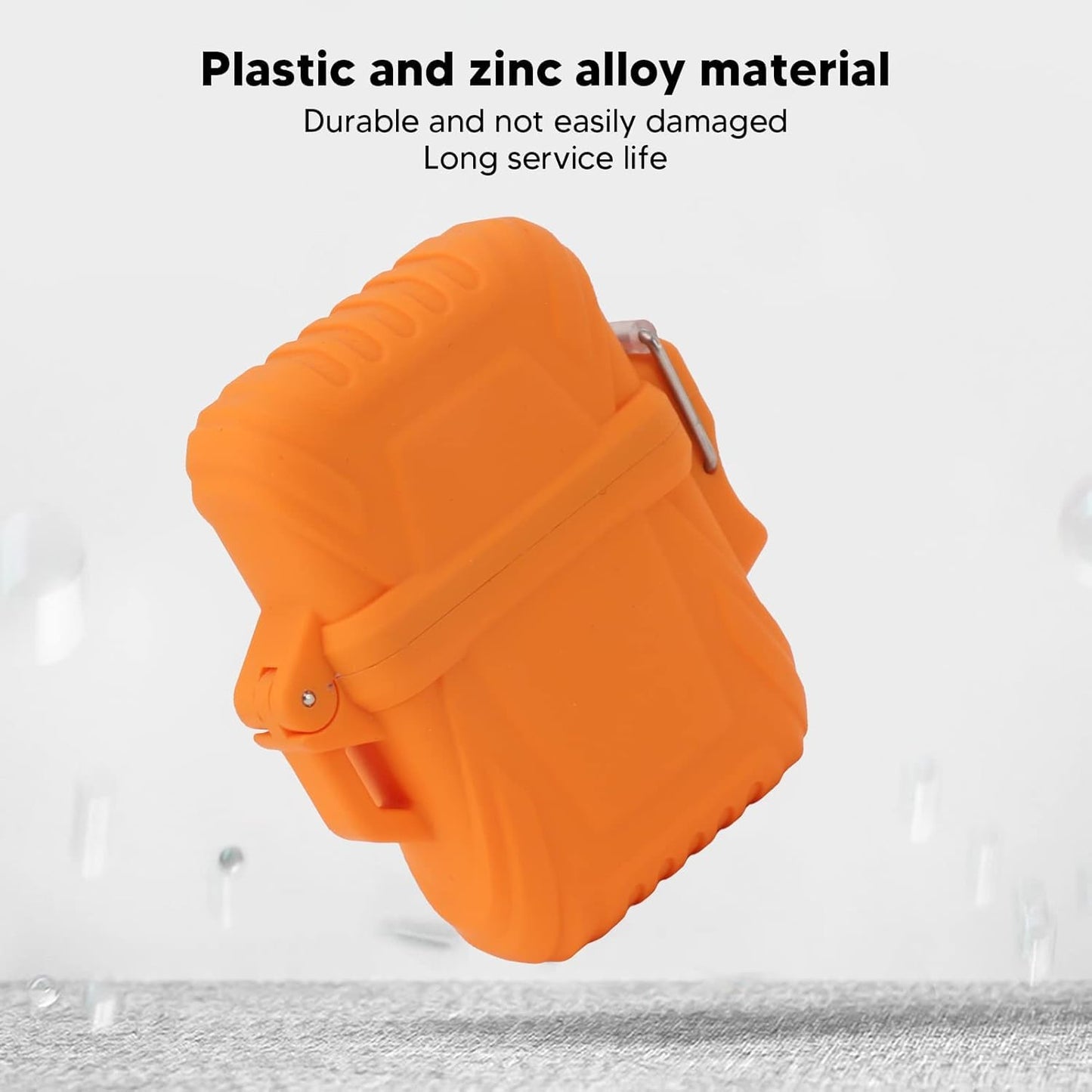 Torch Lighter Cover Case, Sturdy IP56 Lighter Case 2PCS for Travel for Camping (Orange)