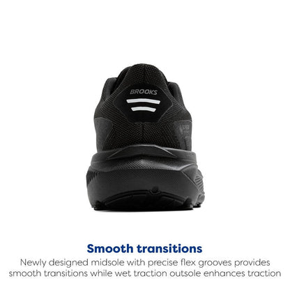 Brooks Women’s Ghost 17 GTX Waterproof Supportive Running & Walking Shoe - Black/Black/Ebony - 8 Medium