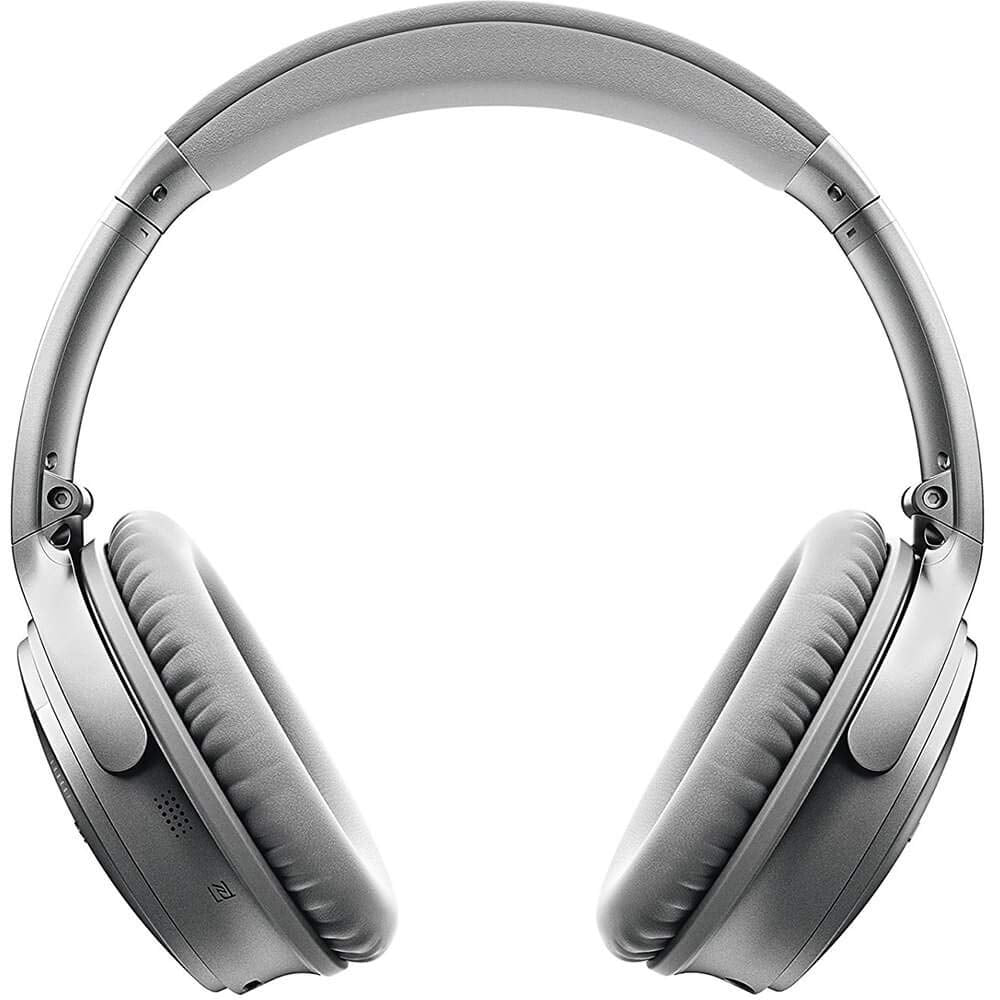 Bose QuietComfort 35 II Noise Cancelling Bluetooth Headphones— Wireless, Over Ear Headphones with Built in Microphone and Alexa Voice Control, Silver